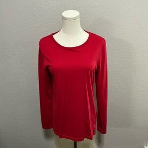 Red Long Sleeve Women's Top